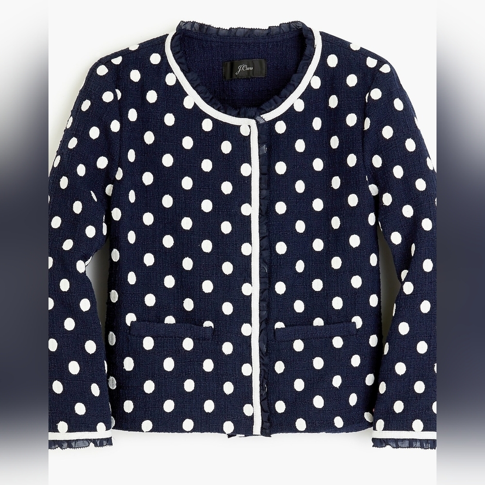 J. Crew Jacket in polka-dot textured tweed 6